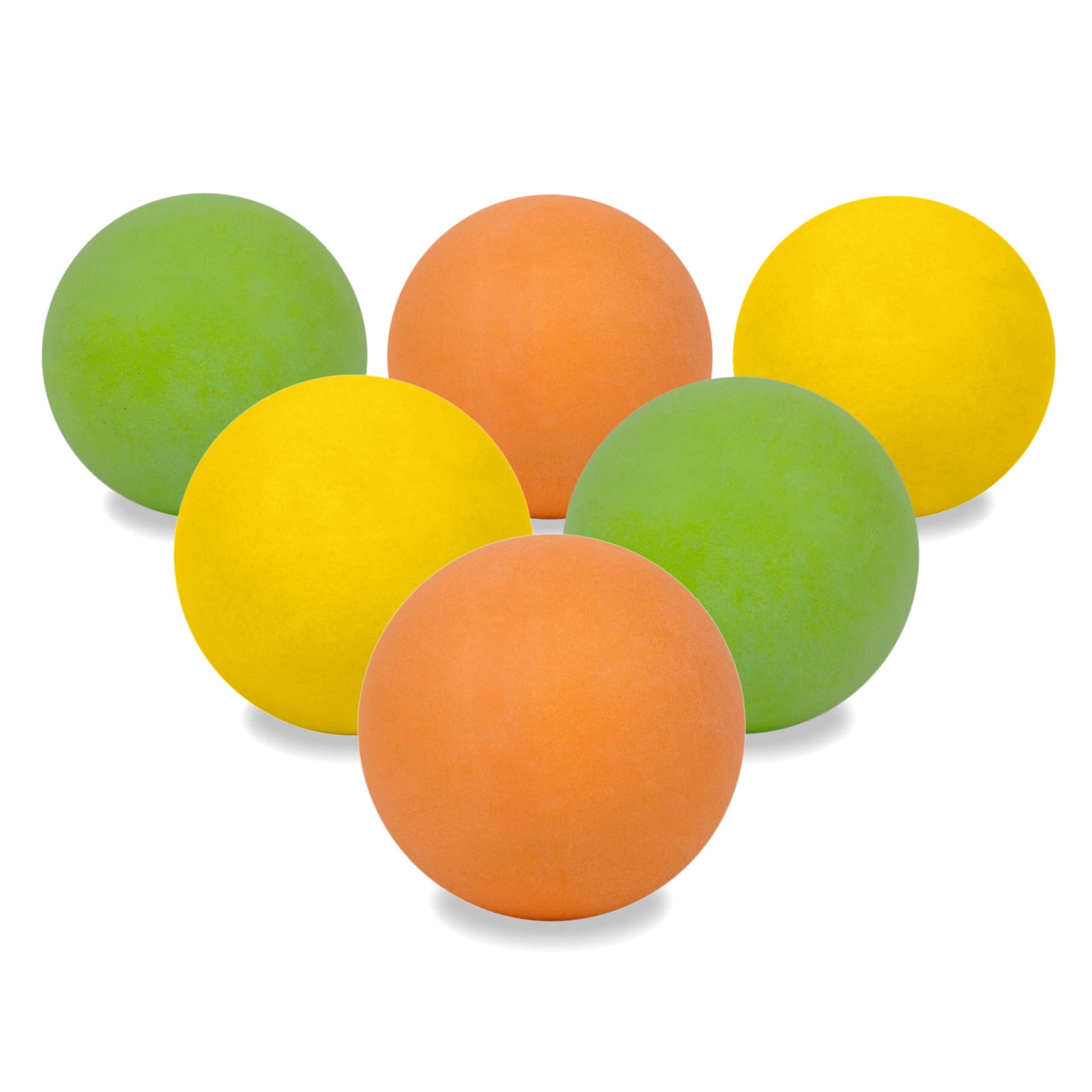 Multicolor Soft Foam Lacrosse Balls (Orange, Yellow, Green) 